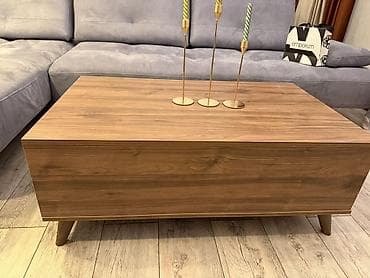 mdf mebel: Mebel: Taxta çay/qəhvə masası - Material: Təbii ağac teksturasını əks — 2