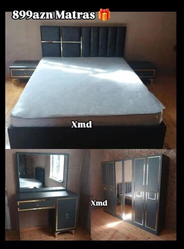 yataq dəstləri: İkinəfərlik çarpayı, 2 tumba, Yeni — 2