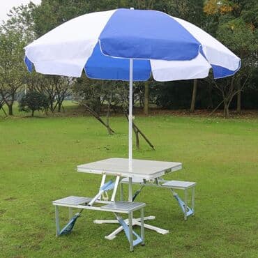 stol və stul dəstləri: Piknik masasi Açilib yiğilan çomadan şekilinde daşina bilen 4 — 2