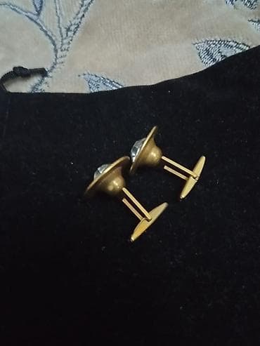 Kişi ayaqqabıları: Qızılı rəngdə manjet düymələri (cüt) - Formal köynəklər üçün klassik — 2