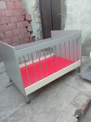 столик на кроватку: Oğlan və qız üçün, Dördbucaq, Beşik, Dəst ilə, Matrassız, Yellənmə mexanizmsiz — 2