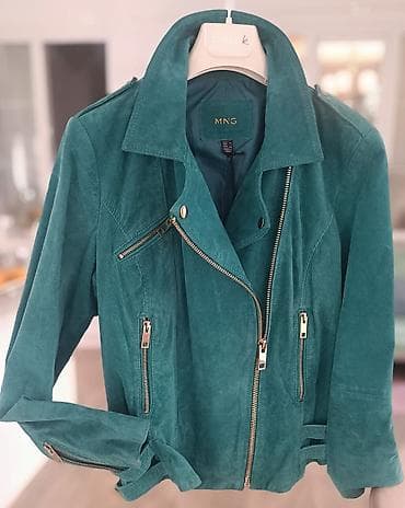 MNG (Mango) qadın gödəkçəsi – zümrüd-yaşıl rəngdə süet effektli biker lalafo.az -da MNG (Mango) qadın gödəkçəsi – zümrüd-yaşıl rəngdə süet effektli biker