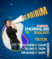 Tiktok takipçi satışı lalafo.az -da Tiktok takipçi satışı