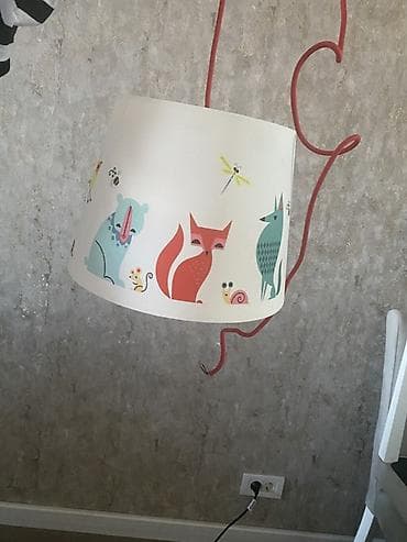 asma tavan: Uşaq otağı üçün asqılı lampa plafonu - Konsepsiya: Ağ rəngli — 4