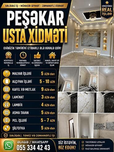🏠 Evinizin təmirini keyfiyyətli və səliqəli ustaya həvalə edin! ✅ lalafo.az -da 🏠 Evinizin təmirini keyfiyyətli və səliqəli ustaya həvalə edin! ✅