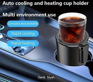 Avtoelektronika: Avtomobil üçün soyudan və isidən stəkan tutacağı – Rəng: qara - İki — 1