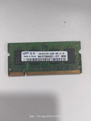 fujitsu laptop computers: Operativ yaddaş (RAM) Samsung, 1 GB, < 1333 Mhz, DDR2, Noutbuk üçün, İşlənmiş — 1