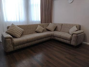 cay evi dizaynlari: Bej rəngdə L formalı bazalidir her iki hissesi. 5 aydi alinib cuzi — 2