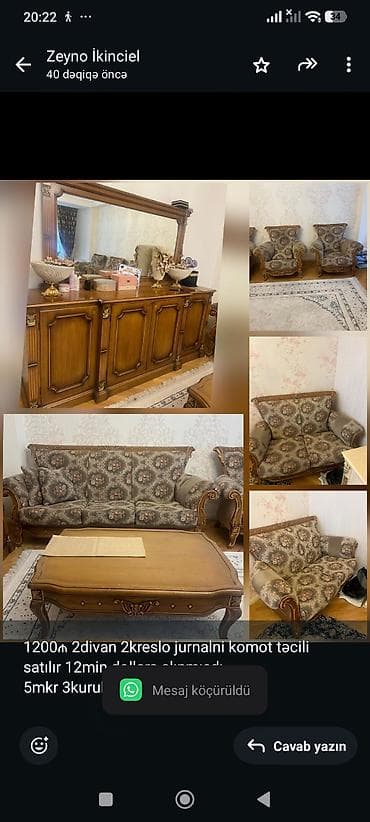 1200₼ 2divan 2kreslo jurnalni komot təcili satılır 12min dollara lalafo.az -da 1200₼ 2divan 2kreslo jurnalni komot təcili satılır 12min dollara