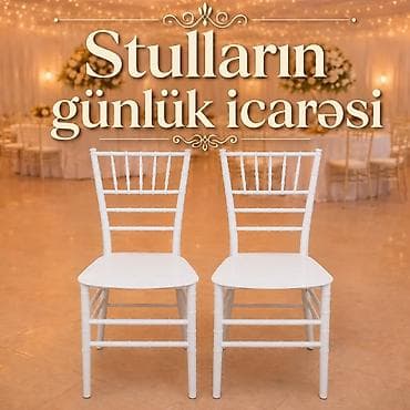 Ağ rəngli Chiavari stullar icarəyə verilir! 🎉 Toy, nişan, ad günü