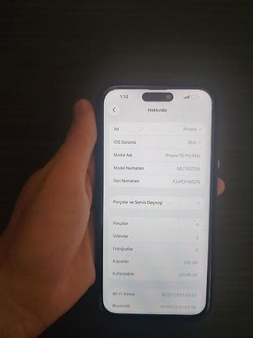 m4 mac mini: IPhone 15 Pro Max, 256 GB, Gümüşü, Simsiz şarj — 7