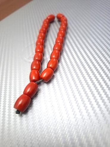 gumus tesbeh: Məhsul: Mərcan təsbeh - Material: Mərcan (qırmızı) - Rəng: Parlaq — 3