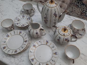 sud separatoru: Çay dəsti, rəng - Ağ, Farfor, 6 nəfərlik — 1