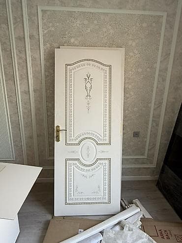 kilimler: 2 ədəd Ağ rəngdə klassik interyer qapısı - Material: MDF/taxta — 3