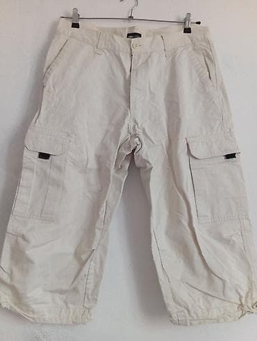 kisi sepleri: Kişi kapri/kargo şalvarı xl-42 - Rəng: açıq bej - Model: dizaltı — 1