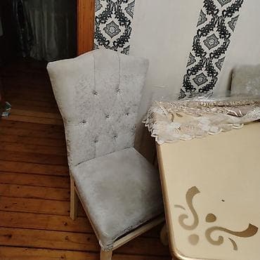 divanlar 2 el: Yemək otağı dəsti - Tərkib: 1 ədəd dördkünc masa + 4 ədəd stul - Rəng — 2