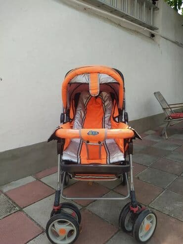 usaq pencekleri: Uşaq arabası – portativ, çoxfunksiyalı model (narıncı-boz rəng). - — 5