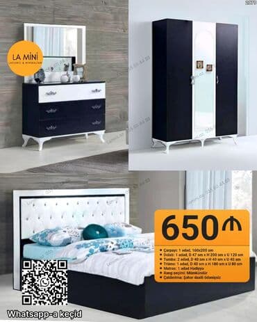 artego kraska qiymeti: İkinəfərlik çarpayı, Dolab — 1