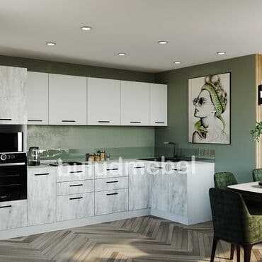 Sifarişlə mətbəx dəsti, Özü çəkən petlələr, Mat laminat, Kredit var, Rayonlara çatdırılma, Pulsuz çatdırılma