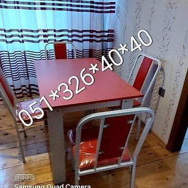Qonaq otağı üçün, Yeni, Açılan, Dördbucaq masa, 4 stul lalafo.az -da Qonaq otağı üçün, Yeni, Açılan, Dördbucaq masa, 4 stul