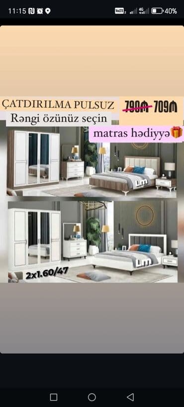 tuba: 2 təknəfərlik çarpayı, Dolab, Komod, Termo, Türkiyə, Yeni — 5