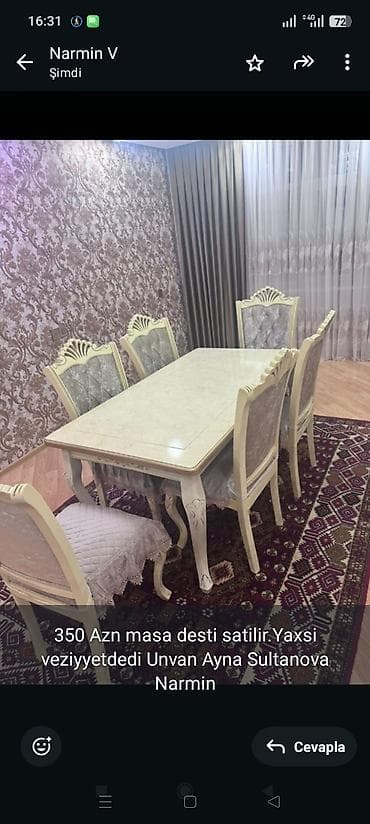 350 Azn masa desti satilir.Yaxsi veziyyetdedi Unvan Ayna Sultanova — 1