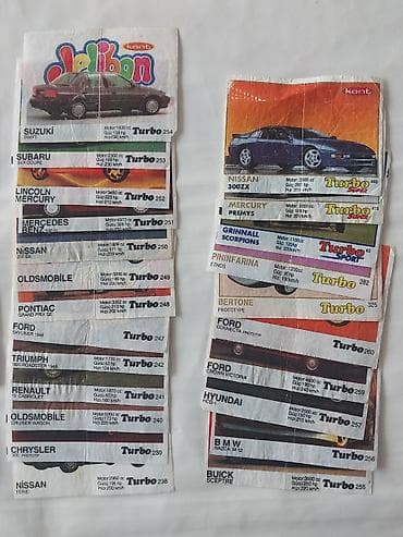 truba: Kent “Turbo” saqqızlarının maşın mövzusunda kolleksiya vərəqləri — 3