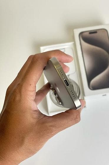 macbook pro m3: IPhone 15 Pro, 256 GB, Natural Titanium, Zəmanət, Simsiz şarj, Face ID — 4
