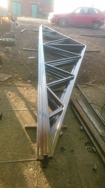 dəmir pilləkənlərin yığılması: Demir profelden fermalarin sifarisle yigilmasi — 6