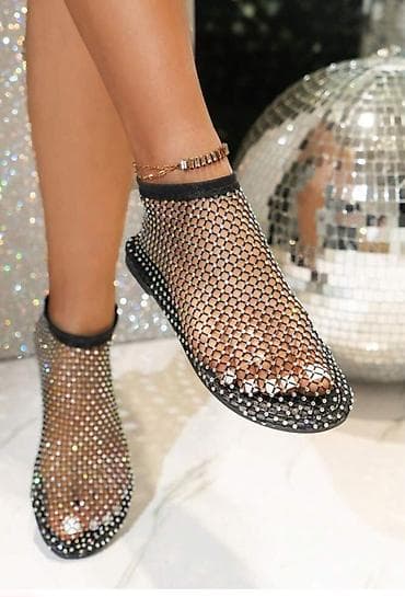 eqa shoes: Qadınlar üçün parıltılı tor dizaynlı mesh ayaqqabı çox gözəl — 4