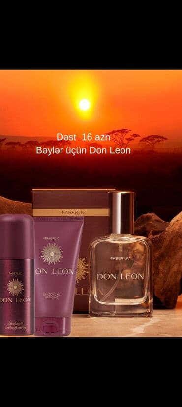 Donleon Ətri 35 ml 150 ml Duş Geli 75 ml Dezedorant Toplamda 28❌️16