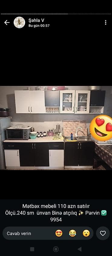 ucuz vitrin: 077 613 12 74 Mətbəx mebeli dəsti - Üst və alt modullar daxil — 1