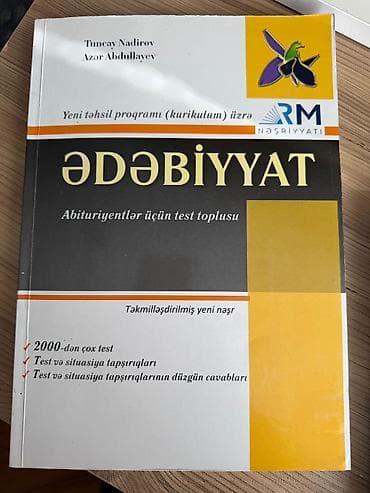 orginal toplar: Məhsul: Ədəbiyyat üzrə test topluları (2 kitab) 1) “ƏDƏBİYYAT” – — 2