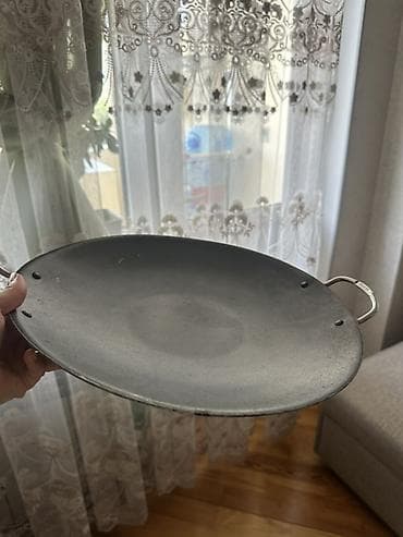 sintepon material: Dəmir sac tava – iki tərəfli istifadə üçün - Material: qalın karbon — 3