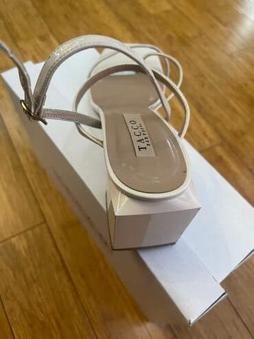 женские пляжные шлепанцы: Размер: 40, цвет - Бежевый, Б/у — 2