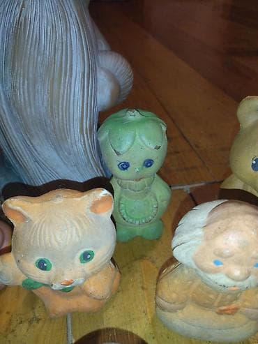 hello kitty oyuncaq: Kolleksiya üçün1950il sovet dövrünə aid rezin fiqurlar dəsti - — 6