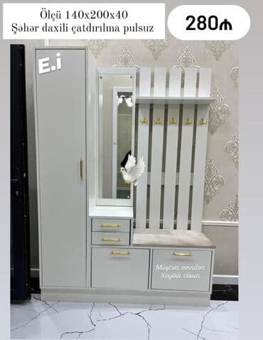 dehliz skaflari: Yeni, Düz dolab, Dəhliz dolabı — 1