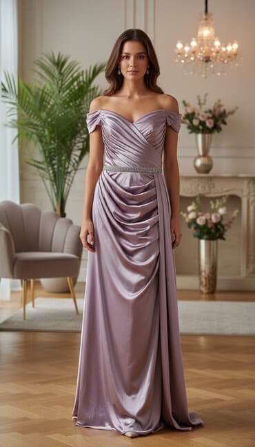 Zərif ziyafət/libas – atlas parça, tünd lavanda/bənövşəyi tonunda. - lalafo.az -da Zərif ziyafət/libas – atlas parça, tünd lavanda/bənövşəyi tonunda. -