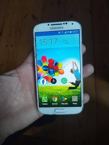 honur telefon: Samsung Galaxy S4, 16 GB, rəng - Ağ, Qırıq — 1
