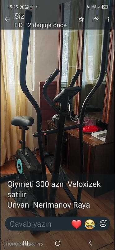 Velotrenajor (elliptik + oturacaqlı kombinə edilmiş model) - lalafo.az -da Velotrenajor (elliptik + oturacaqlı kombinə edilmiş model) -
