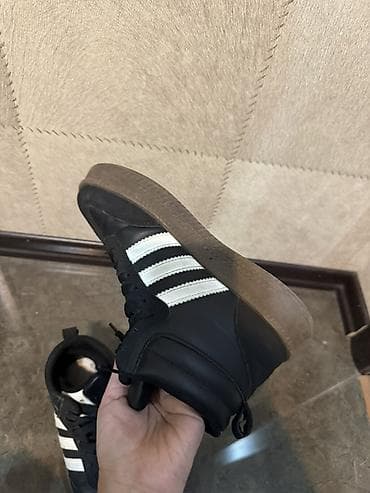 krasovka: İçi mexli Qara rəngli Adidas kişi/kadın idman ayaqqabısı – yüksəkboğaz — 7