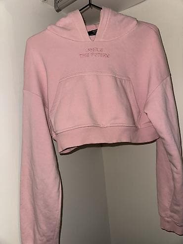 işlenmiş eşyalar: Svitşot, Bershka, M, rəng - Çəhrayı — 1