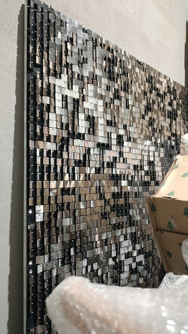 qapi dekoru: Parlaq metalik mozaika panel - Material: parlayan metal/plastik — 4