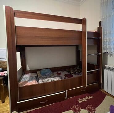 Oğlan və qız üçün, Çarpayı, Matrassız, Siyirməli, MDF