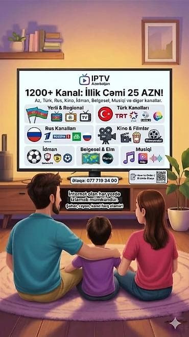 temizlik işi günlük: IPTV Azerbaijan – 1200+ kanal bir yerdə! - İllik paket: cəmi 25 AZN — 1