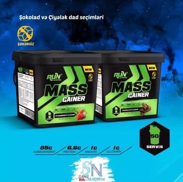 mk 677 satışı: Gainer Run Nutrition, Çəki: > 5000 g, Yeni — 1