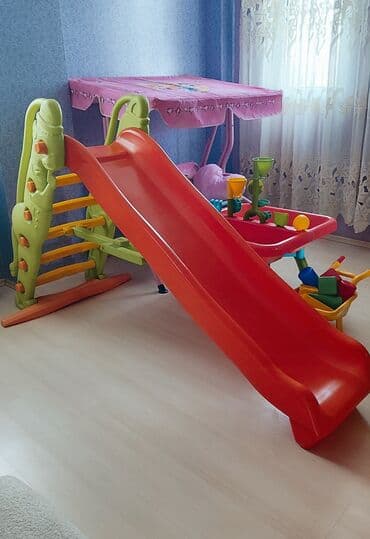 детские комплекты с бриджами: Детский уголок.Состоит из горки,песочницы,качелей и загона. Аксессуары — 5