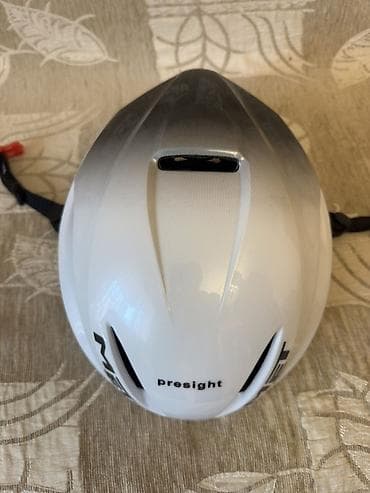 Velosiped aksesuarları: MET “Presight” replika velosiped dəbilqəsi - Rəng: ağdan boz — 2