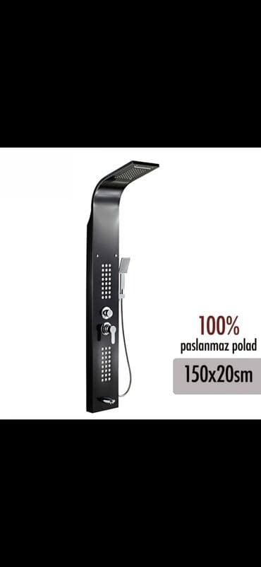 Unitaz baçokları: Duş Paneli – 100% paslanmaz polad, 150x20 sm Məhsulun xüsusiyyətləri — 3