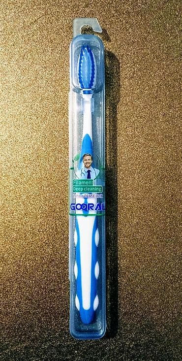 sunger: Məhsul: Gooral manuel diş fırçası Xüsusiyyətlər: - Filament – dərin — 2